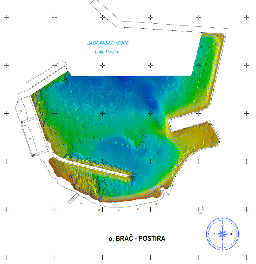 Snimak izvedenog stanja luke Postira nakon izgradnje (dio elaborata koji ovjerava HHI)